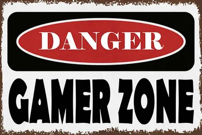 Produktbild von vianmo Holzschild 12x18 cm danger Gamer Zone