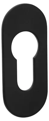 Produktbild von SOTECH Tür-Rosette oval für Zylinderschloss – Edelstahl schwarz