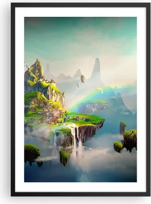 Produktbild von Gerahmtes Poster - Schwarzer Rahmen - Abstraktion Natur - 50x70 cm - Wand Bild - Wanddeko - Wandbilder - Kunstposter - Wandposter - Bilderrahmen - Bilder - Kunstdruck - Wandbild - P2BPA50x70-3469