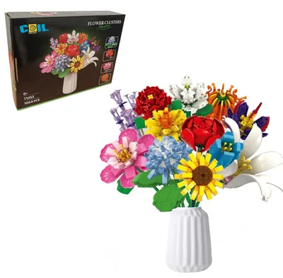 Immagine prodotto di Set di costruzioni Lebula a forma di fiori, bouquet, 1009 pezzi