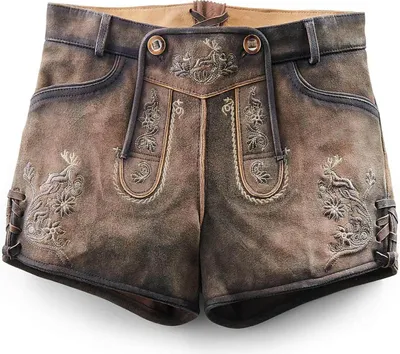 Produktbild von MADDOX Kurze Damen Lederhose Maila | Antik Hopfen Größe: 34