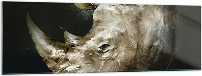 Produktbild von Bilder auf glas - Tier Abstraktion - 160x50cm - Glasbilder - Wandbilder - Kunstdruck - zum Aufhängen bereit - Wanddekoration aus Glas - Glas Bilder - Wandbild auf Glas - Einteilig - GAB160x50-3969