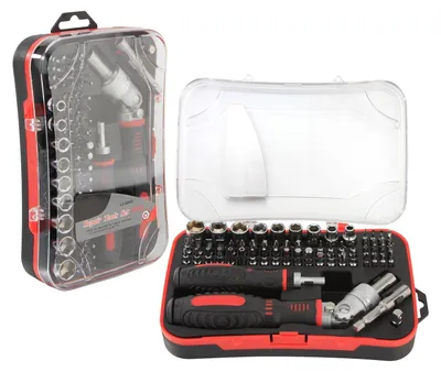 61-in-1 Ratschen-Schraubendreher-Set, magnetische Bits, Steckschlüssel