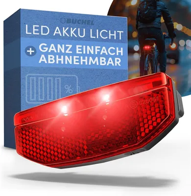 Zdjęcie produktu dla Światło tylne do roweru LED, montowane na bagażniku - ładowanie przez USB-C, wodoszczelność IPX5, kolor czarny