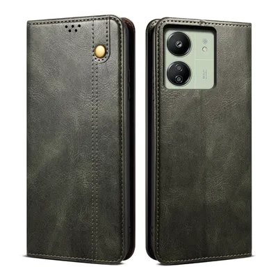 Produktbild von Hülle für Xiaomi Poco C65 /Redmi 13C 4G Leder Brieftasche Schutzhülle mit Standfunktion Grün