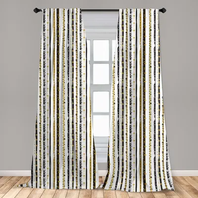 Produktbild von Abakuhaus, Fenstervorhänge, Vertikale Linien Runden, 2-Panel-Set, 150 x 175 cm