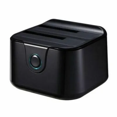 Produktbild von Dual-Dockstation TooQ TQDS-802B 2.5"-3.5" HDD SATA USB 3.0 Schwarz