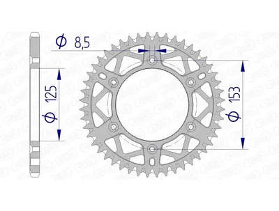 Produktbild von AFAM Rear Sprocket Alu Self Cleaning - 520