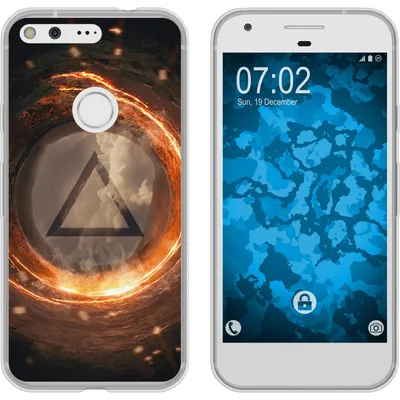 Produktbild von PhoneNatic Case kompatibel mit Google Pixel XL Silikon-Hülle Element Feuer M3