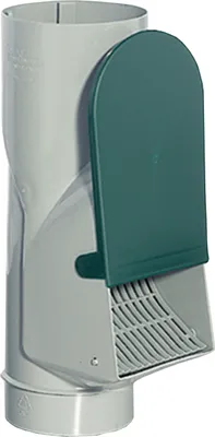 Produktbild von Laubabscheider Fallrohrfilter grau für Fallrohre