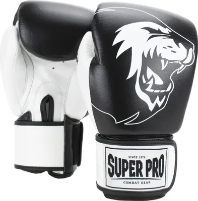 Produktbild von Super Pro Boxhandschuhe "Undisputed", M, Schwarz lackiert