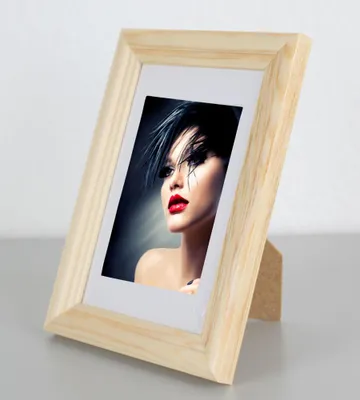 Produktbild von Artos Holz Bilderrahmen Acrylglas Plexi Lifestyle Foto Rahmen Collage Wanddeko Poster - Farbe: Natur | Format: 10x15