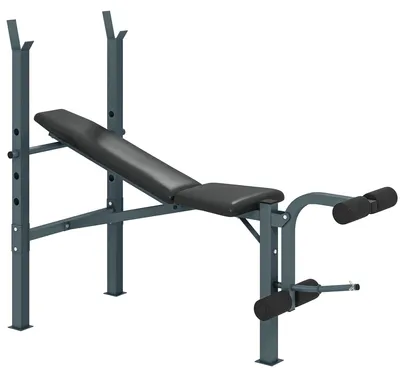 Productafbeelding van HOMCOM Multifunctionele halterbank, schuine bank, krachtstation, fitnessapparaat, staal