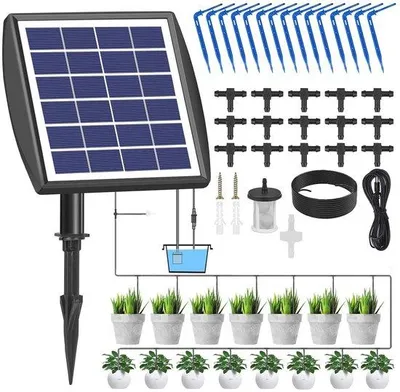 Image de Kit d'arrosage solaire pour jardin et balcon avec 15 m de tuyau