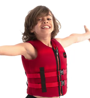 Produktbild von Jobe Nopren Vest Youth, Rot, Neopren, Polyvinylchlorid (PVC), 128 cm, Ein-Weg-Reißverschluss, YKK, YKK
