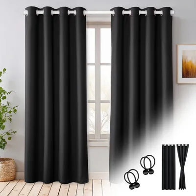 Immagine prodotto di Set di 2 tende opache con supporti magnetici, dimensioni 220x135 cm
