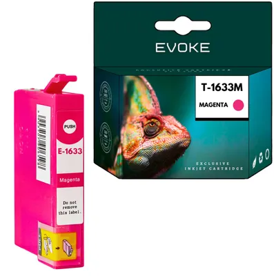 Produktbild von Evoke kompatible Tinte für Epson T1633 1633 C13T16334010 Magenta 15 ml 1040 Seiten WorkForce WF-2010W WF-2510WF WF-2520NF WF-2530WF WF-2540WF WF-2630WF WF-2650DWF WF-2660DWF WF-2750DWF WF-2760DWF