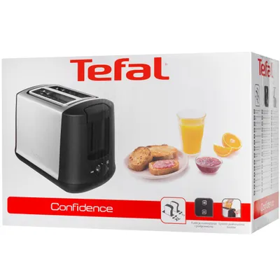 Obrázok produktu pre Tefal TT340830 hriankovač 7 2 plátky 850 W Čierna, nerezová oceľ