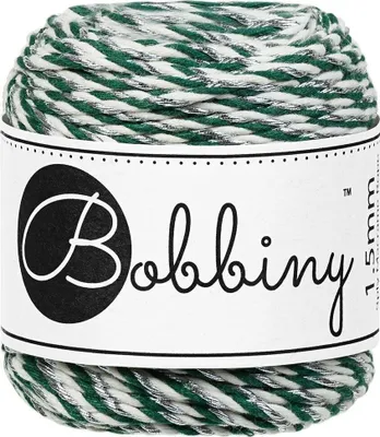 Produktbild von Bobbiny 3PLY Macramé Rope 1,5 mm 35 m Holiday Silver Schnur