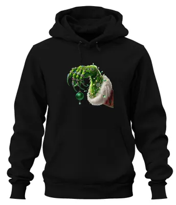 Obrázok produktu pre Grinch Hand Christmas Ball Christmas Tree - Christmas Xmas Uni mikina s kapucňou, čierna, L