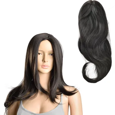 Produktbild von Paruka Čierne dlhé vlasy Umelé vlasy Dámska parochňa dlhá rovná 61 cm [in.tec]
