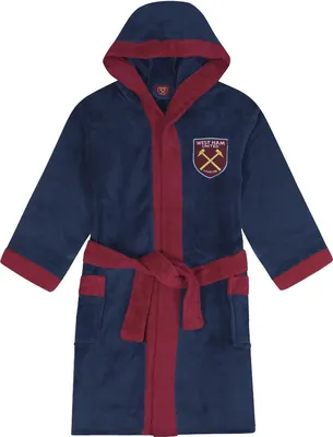 Obrázek produktu pro West Ham United FC - Pánský župan, kontrastní lemování, fleece GF1041 (S) (tmavě modrá)