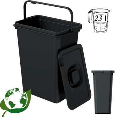 Produktbild von SYSTEMA BASICA NKS23W Abfalleimer - schwarz Recycling*