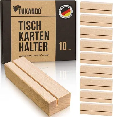 Zdjęcie produktu dla Drewniany stojak na wizytówki jako stojak na zdjęcia i ekspozytor stołowy