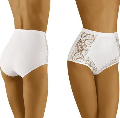 Produktbild von Wolbar WB412 Dame Slip Taillenmieder hoher Bund Unterhose, weiß, S