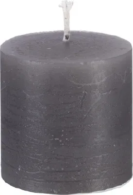 Produktbild von Rustic Stumpenkerzen grau, 100 x 70 mm, 1 Stück, Original durchgefärbte Kerzen