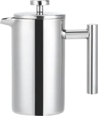 Zdjęcie produktu dla 350ml Dwupoziomowy ekspres do kawy ze stali nierdzewnej Izolowany termicznie czajnik do kawy i herbaty