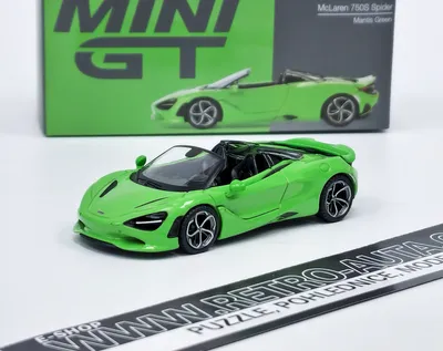 Image de Mclaren 720S Spider Mantis Green 2024 - Mini Gt 1:64