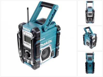 Zdjęcie produktu dla Makita DMR108, Miejsce pracy, AM, FM, 87,5 - 108 MHz, 522 - 1.629 kHz, 7 W, Czarny, Niebieski