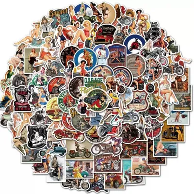 Immagine prodotto di 100 adesivi in vinile, impermeabili, in stile graffiti, per auto, moto, laptop