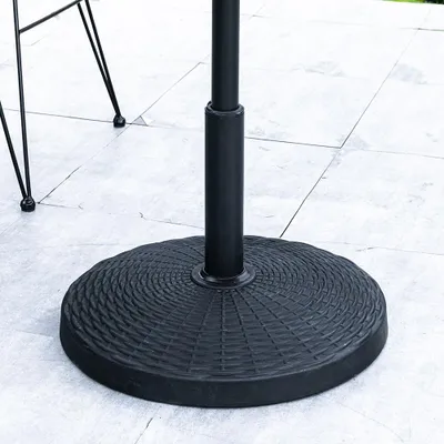 Produktbild von Livingandhome Sonnenschirmständer aus Kunstharz 14kg 49x49x32cm Rund Schwarz