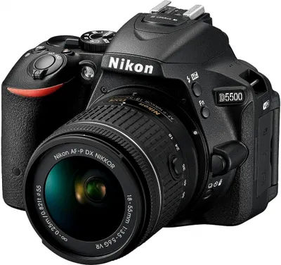 Produktbild von Nikon D5500 + AF-P 18-55mm VR, 24,2 MP, 6000 x 4000 Pixel, CMOS, Full HD, Touchscreen, Schwarz