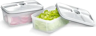 Obrázek produktu pro Sada 2 vakuových nádob na potraviny Severin ZB 3620, 750 ml, bez BPA, FoodSave, průhledné/bílé
