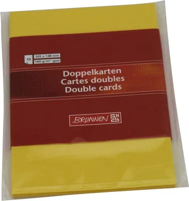 Produktbild von BRUNNEN Doppelkarte A6 160g gelb 10Karten 105125310