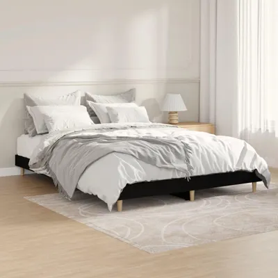 Produktbild von Bettgestell ohne Matratze in Schwarz 135x190 cm aus Holzwerkstoff