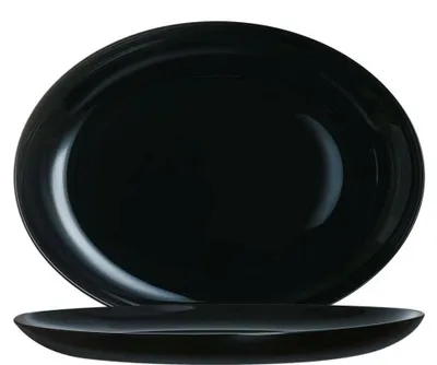Image de Diwali, plateau ovale noir, 33 x 25 cm - lot de 6
