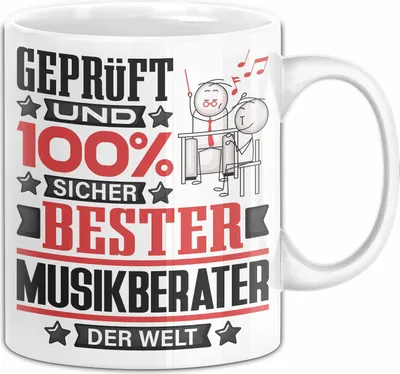 Produktbild von Musikberater Geschenk Lustiger Spruch für Musikberater Geschenkidee Bester Musikberater Der Welt (Weiß)