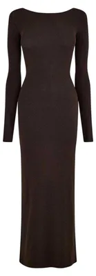 Productafbeelding van WRSTBHVR dames maxi-jurk GT68745 (maat 38 DE) (chocoladebruin)