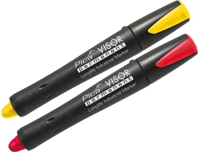 Produktbild von PICA Permanent-Marker Visor 990 Set rot, gelb