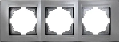 Produktbild von Gunsan Moderna 3-fach Rahmen für 3 Steckdosen Schalter Dimmer Silber