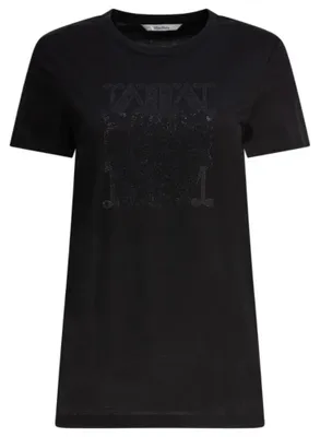 Image de Max Mara t-shirt femme noir MaxMarabesque en coton - XS