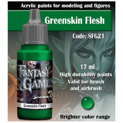 Produktbild von Acrylfarbe Greenskin Flesh 17ml matt hochpigmentiert für Fantasy & Games Miniaturen
