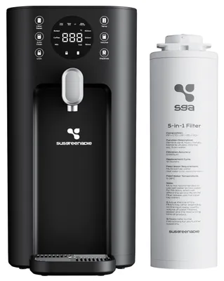 Heißwasserbereiter mit RO-Filtration, 4,3 l, TDS-Display, Schwarz