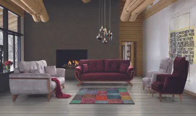 Produktbild von Gemütliche Sofa 3 Sitzer Luxus Couch Grau Wohnzimmer Möbel Textil Sofas