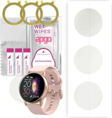 Produktbild von apgo 3 Stück Schutzfolie, Matt, kompatibel mit Smartwatch AW88 Smartwatch, Hydrogel Displayschutzfolie mit Positionierhilfe, Displayfolie, robust und kratzfest