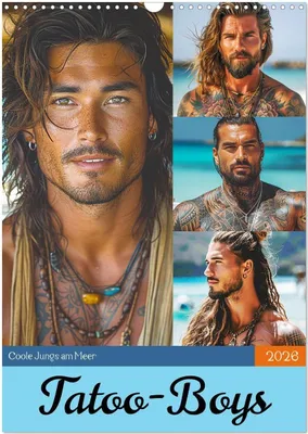 Produktbild von Tattoo-Boys. Coole Jungs am Meer (Wandkalender 2026 DIN A3 hoch), CALVENDO Monatskalender
